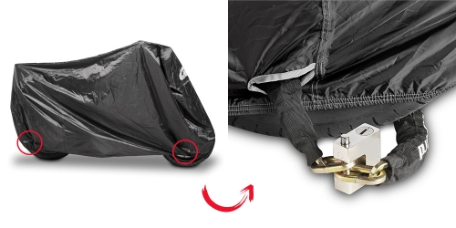 군토,[지비] GIVI 바이크 커버 (사이즈 L & XL) - S202
