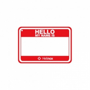 [헬리녹스] Hello My Name Is 벨크로 패치-레드/화이트