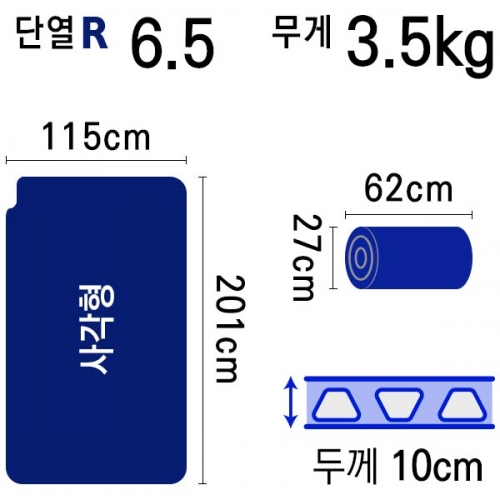 군토,[씨투써밋] 컴포트 디럭스 SI 캠퍼 밴 인디고 자충 매트리스