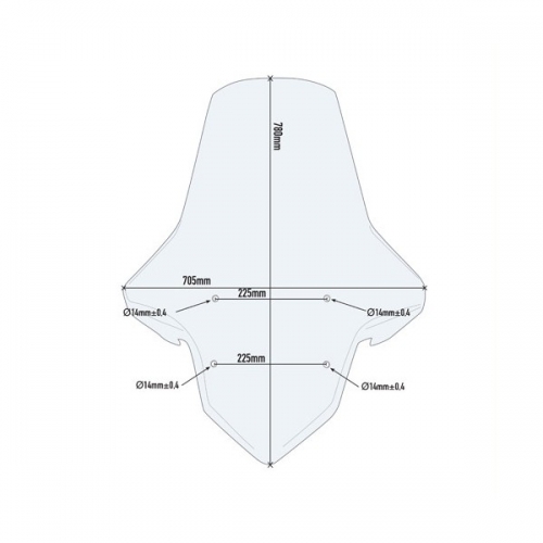 군토,[기비] GIVI SYM 조이맥스 Z300 (19-20) / Z+300 (21-23) 전용 윈드스크린 (롱 투명, 78x70.5 cm) - 7056DT+D7058KIT