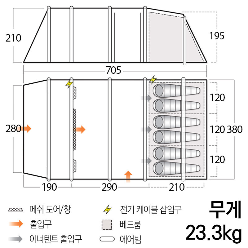 군토,[반고] 스타그로브2 600XL 허블 에어텐트