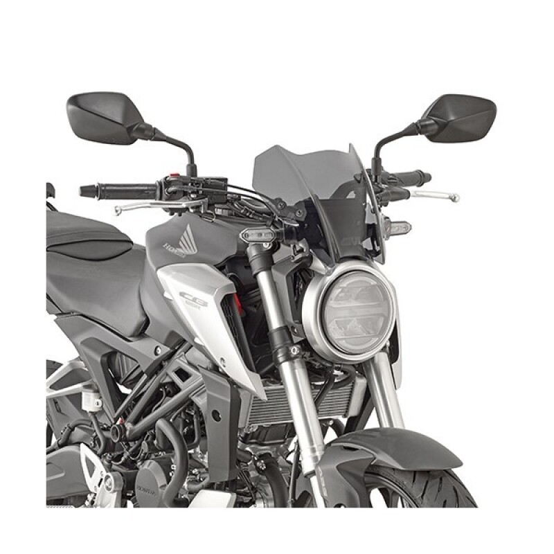 군토,[기비] GIVI 혼다 CB125R (18-20)(21-24)/CB300R (18-24) 전용 윈드스크린 - A1164 (21x28cm, 스모크)