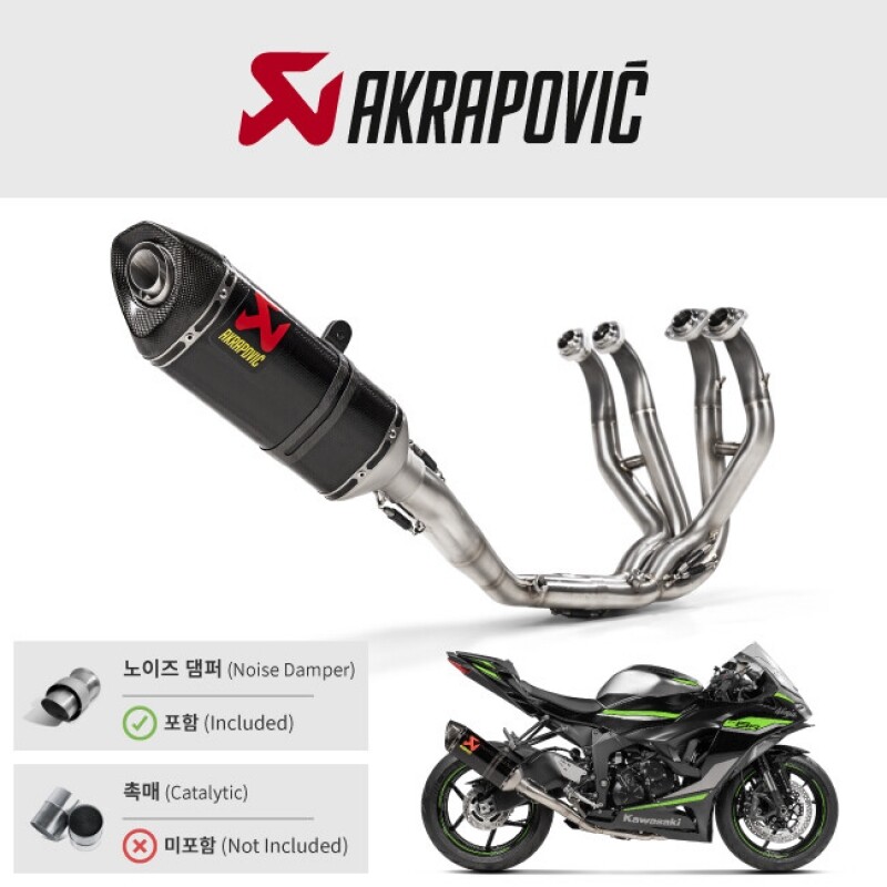 군토,[아크라포빅] 가와사키 ZX-6R (23~25) 머플러 풀시스템 카본 (레이싱 라인)