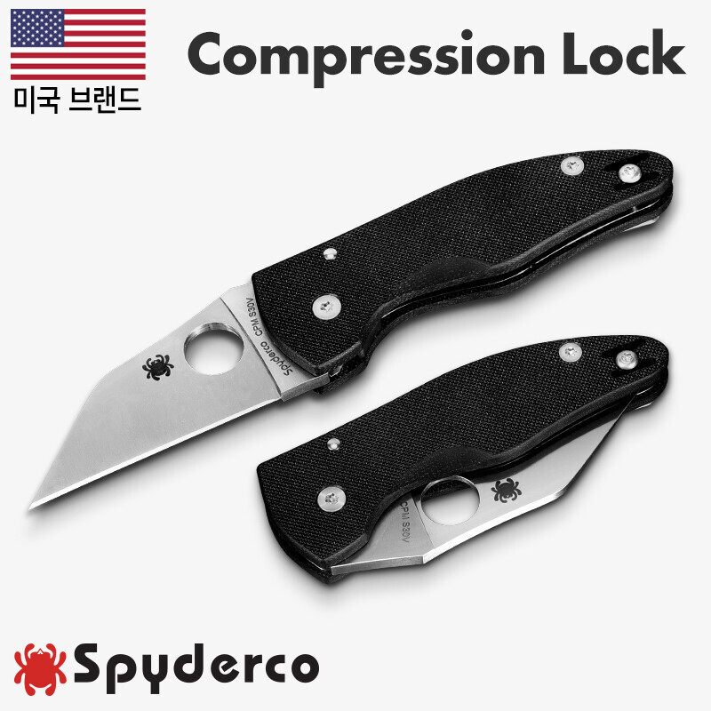 군토,[스파이더코] 마이크로짐보(F) 블랙 S30V 폴딩 나이프