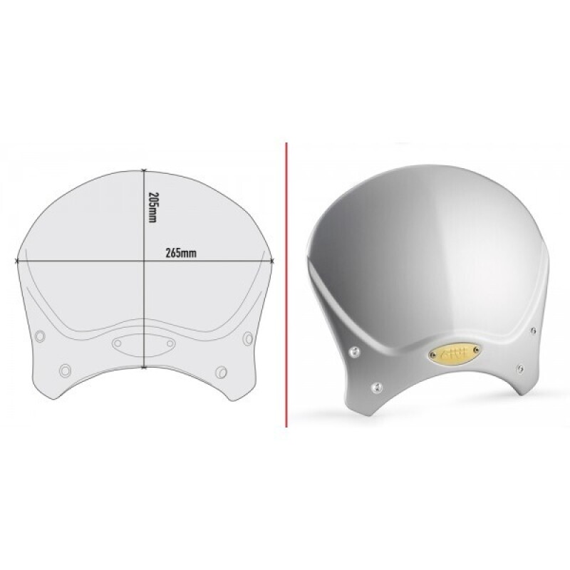 군토,[지비] GIVI 범용 윈드 스크린 (거치대 별도) 알미늄 실버 - 100AL