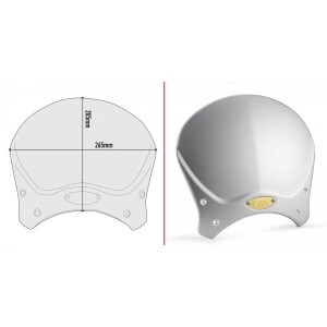 [지비] GIVI 범용 윈드 스크린 (거치대 별도) 알미늄 실버 - 100AL