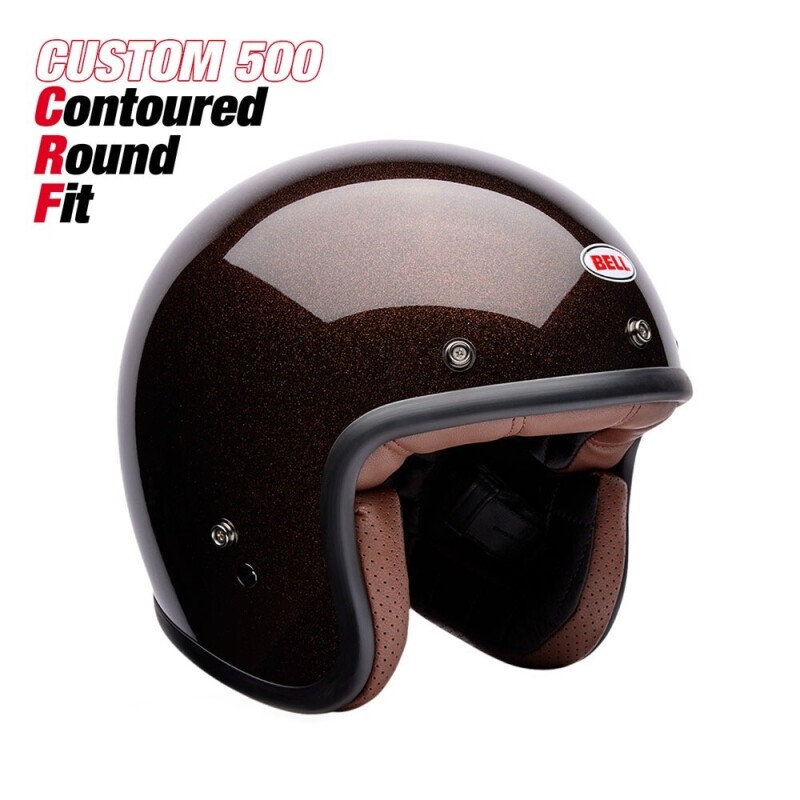 군토,[BELL] 벨 커스텀 500 CRF 오픈페이스 헬멧 - 플레이크 루트 비어