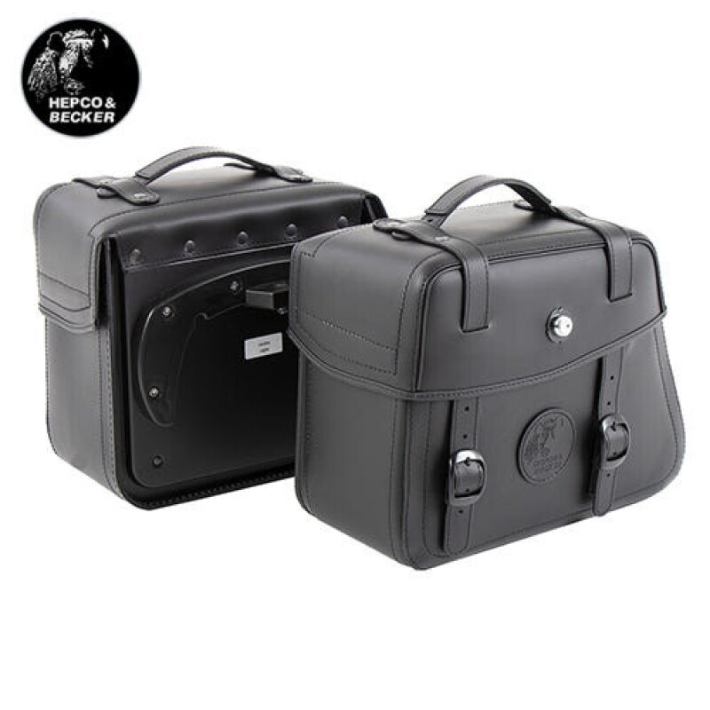 군토,[햅코앤백커] 러지드 새들백 C-BOW 사이드케이스 세트 (21리터) 블랙 - 620355 00 01