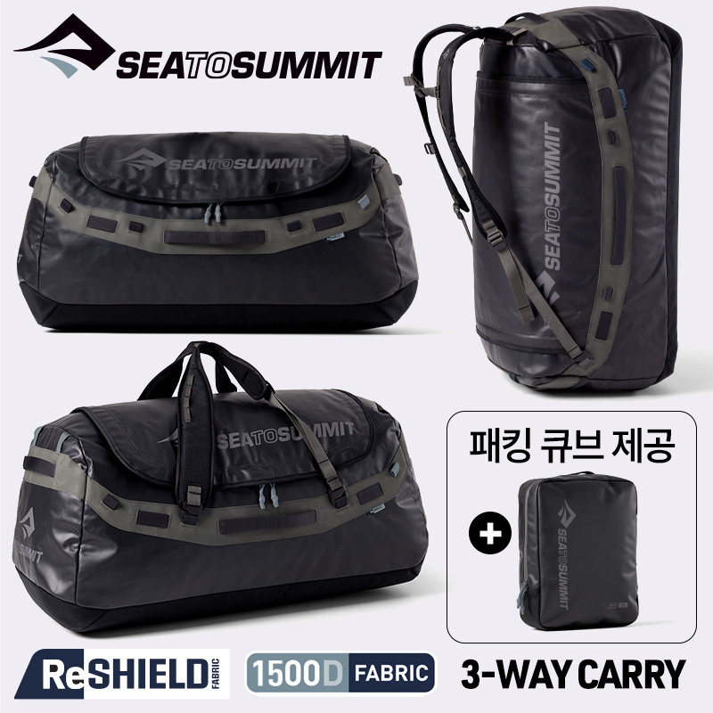 군토,[씨투써밋] 탈루스 더플 백 120L 제트블랙
